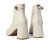 森达2021冬季新款商场同款石头纹气质粗跟女短皮靴4MF01DD1(米白 36)第4张高清大图