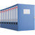 齐心(Comix）A1249-10 档案盒 10个装 55mm牢固耐用粘扣档案盒 A4文件盒 资料盒 蓝色 办公用品第2张高清大图