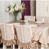 新中式风格餐椅套餐桌台布 尺寸可任意定制(咖啡色 110cm*160cm)