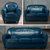 TIMI天米 美式沙发 小沙发 休闲沙发 美式乡村沙发组合(蓝色 双人沙发)第2张高清大图