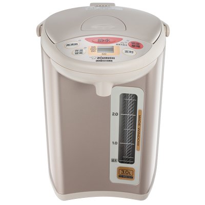象印（ZOJIRUSHI）CD-WBH30C电热水瓶（微电脑控制模式、观察的水量视窗、粉棕色）