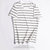 魏冉 夏季圆领短袖条纹打底衫T恤套头体恤短款T恤男-SXNZ-1813(黑色 M)第2张高清大图