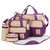 苏克斯新款多功能大容量妈咪包五件套收纳包收纳袋(紫色)第2张高清大图