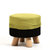 家逸 创意换鞋凳实木圆凳 布艺方墩小矮凳  沙发凳(绿色 圆形)第4张高清大图