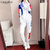 CaldiceKris （中国CK）休闲运动套装女时尚两件套CK-F500(M 白色)第4张高清大图