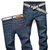 北极绒 时尚潮流男装 潮流直筒牛仔裤6520(深蓝 28（2.1尺）)第4张高清大图