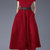 时尚赫本风酒红色连衣裙女2021新款夏装名媛气质长款收腰复古裙子(红色 S)第4张高清大图