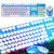 凯迪威电脑键盘有线键鼠套装 笔记本有线鼠标键盘台式机办公家用 游戏轻薄静音通用(银色)第3张高清大图