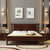恒兴达 新中式简约艺术型实木床1.8米现代主卧室1.5米橡胶木婚床成套家具(1.8*2米紫檀色 单床)第2张高清大图