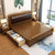 亚格林   简约现代 中式全实木床1.8米1.5m橡木双人床 特价床(床+山棕床垫)第4张高清大图