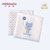 小米米minimoto婴儿纱布口巾方巾喂奶巾洗脸巾2条装(蓝色 圆点+米白)第5张高清大图