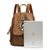 APPLES苹果真皮包包锁扣防盗背包潮流时尚书包挂小熊(棕色)第9张高清大图