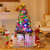 圣诞节装饰品桌面布置小仿真树套餐家用摆件迷你发光儿童diy型ins(1.8米【豪华款】+30片围栏+树群 默认版本)第4张高清大图