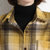 珍真羊 春装女装新款时尚格子衬衫女百搭显瘦长袖衬衣XY8170(黄色 XL)第3张高清大图