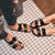 羊骑士新款2018韩版休闲情侣拖鞋个性室外穿拖鞋男防滑沙滩凉拖鞋女(CX-1728情侣黑色 40)第5张高清大图