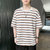 X17短袖T恤男夏季纯棉修身半袖上衣韩版潮流薄款帅气五分袖XCF0135(白色 XXXL)第4张高清大图