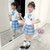 中大童夏季新款女童JK校园风腰裙套装(160cm 粉色)第5张高清大图