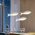 创意led吊灯灯具北欧简易鱼线吊灯餐厅咖啡吧台鱼形吊灯创意单头三头五头吊灯现代居家设计师灯吊灯(3头吊灯 单色)第2张高清大图