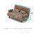 匠林家私简约现代懒人沙发床多功能小户型可折叠单人客厅沙发床(浅蓝色 120cm)第5张高清大图