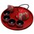 中国红色陶瓷结婚茶具套装创意婚庆用品长辈敬茶杯壶新婚礼品礼物  5件(5件)(石榴花(尖顶)1壶6)第5张高清大图