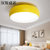 汉斯威诺创意马卡龙圆形卧室灯温馨led吸顶灯具现代简约北欧灯饰(12W白光黄色)第3张高清大图