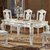 永旭家具 欧式餐桌椅组合餐厅实木天然大理石餐台椅方桌子798(1.5米爆花舒适型)第4张高清大图