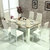 鹊松家居餐桌椅组合6人有机玻璃餐桌现代简约长方形家用(米黄玉色 120*60*75)第2张高清大图