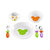 意大利 guzzini 进口Bimbi儿童餐具套装便携不锈钢宝宝勺子婴儿训练刀叉勺套装 国美厨空间(笑脸)第5张高清大图
