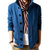 男士毛衣韩版针织衫 立领开衫 秋装外套 男士粗线衣 w1327 值得(蓝色)第2张高清大图