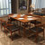 明佳友 餐桌椅组合 日式餐台 北欧家具小户型饭桌 实木餐桌餐椅套装简易M9060(胡桃色 一桌六椅/1.38米)第4张高清大图