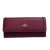 COACH 蔻驰 女士时尚皮革铆钉长款钱包53449(酒红色)第3张高清大图