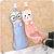 毛巾 卡通可爱加厚挂式擦手巾B852创意厨房浴室吸水擦手布lq300(粉色)第2张高清大图