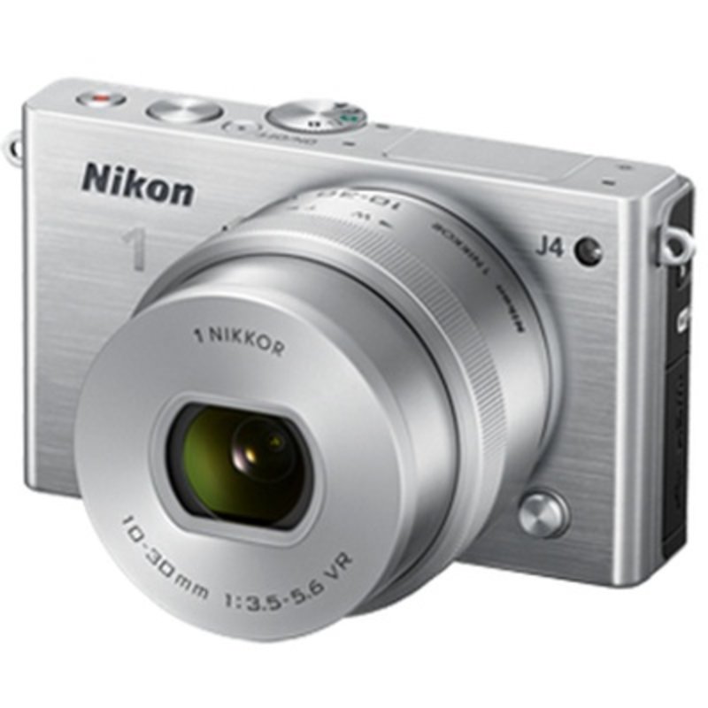 尼康nikon1j4套机1030mm可换镜数码相机微单相机银色套餐二