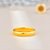 阿玛莎S925银镀金内福字光面条戒指(金色)第2张高清大图