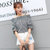 素芬 2017夏韩版新款直筒印花米奇破洞牛仔裤牛仔短裙一字领衬衫(黑色 XL)第2张高清大图