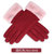 冬季女保暖手套麂皮绒手套户外骑行手套加绒保暖防风触屏手套(红色)第6张高清大图
