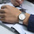 美度(MIDO)瑞士手表 都瑞系列时尚商务潮流石英日历中性钢带男表 M1130.4.26.1(M1130.4.26.1白盘钢带)第4张高清大图