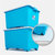 茶花收纳箱塑料家用34L+55L收纳盒大号有盖整理箱塑料箱储物箱(天蓝色 35L+55L)第4张高清大图