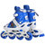 乐士ENPEX铠甲勇士可调旱冰鞋 溜冰鞋套装KJ-335/337直排闪光轮滑鞋套装(KJ-337蓝色 S码（31-34）)第4张高清大图