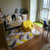 北欧简约风格几何地毯客厅现代沙发茶几垫卧室床边家用长方形地毯(KJ-黄色多边形)第5张高清大图