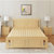 现代简约实木床双人床 主卧1.5米1.8米床松木单人床1.2米简易木床(其他)第3张高清大图