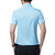 2017新款夏季男士短袖衬衫韩版免烫修身休闲男短袖衬衣 2701(浅蓝色)第2张高清大图