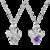 原恩 皇冠之星项链心形吊坠送恋人朋友礼物时尚礼品(紫色)第4张高清大图
