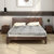 美天乐 北欧日式全实木床1.5m1.8米现代简约双人主卧床卧室家具(1.8米*2原木色 床+床垫+床头柜*1)第4张高清大图