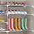 蜗家简易鞋架 多层家用收纳鞋柜简约现代经济型组装防尘鞋架子K30606(银灰色)第4张高清大图