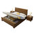 美天乐 床 实木床 1.5米1.8米现代简约婚床 新中式高箱储物床 单双人床(1.5*2米榉木色 床)第5张高清大图
