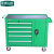 老A（LAOA) 重型带挂板工具柜 工具车(五层带挂板 绿色)第4张高清大图