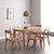 北欧现代白橡木实木原木色餐桌现代简约胡桃色餐桌(原木色 一桌六椅)第3张高清大图