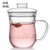 物生物蘑菇杯茶杯韩版创意潮流透明玻璃杯带把便携花茶泡茶办公杯380ML /420ML/500ML(粉色)第4张高清大图