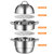 加厚复合底不锈钢锅蒸锅3层26cm 蒸笼蒸格汤锅(26CM 三层（加厚复底）)第4张高清大图